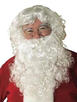 Rubie's Official Adult's Santa Father Christmas Beard And Wig - One Size, White