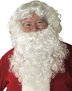 Rubie's Official Adult's Santa Father Christmas Beard And Wig - One Size, White -Rubie's Shop 41G6wPnlvL. AC