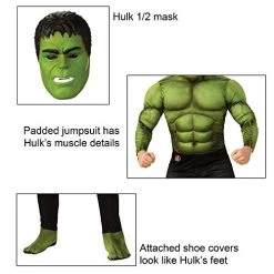 Rubie's Official Marvel Avengers Endgame Hulk Deluxe Costume, Adult Superhero Fancy Dress -Rubie's Shop 41HRcpgieYL