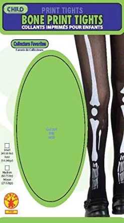 Rubie's 7566S Official Girls' Tights Black And White Skeleton Bones Halloween Scary Legs Accessory, Kids', Multi-Colour, Small (Age 3-4 Years) -Rubie's Shop 41HVmDLvsLL