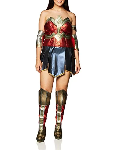 Rubie's Official DC Warner Bros Justice League Wonder Woman Costume, Secret Wishes Range, Adult Superhero Fancy Dress 3 Rubie's Official DC Warner Bros Justice League Wonder Woman Costume, Secret Wishes Range, Adult Superhero Fancy Dress