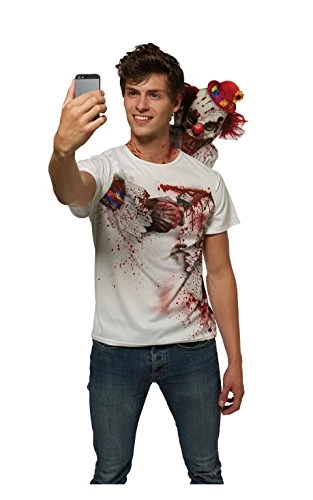 Rubie's Official Clown Selfie Shocker Costume Kit, Halloween Adult Fancy Dress, Mens Standard Size 3 Rubie's Official Clown Selfie Shocker Costume Kit, Halloween Adult Fancy Dress, Mens Standard Size