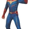 Rubie's Official Marvel, Captain Marvel Hero Suit Classic Childs Costume, Kids Superhero Fancy Dress
