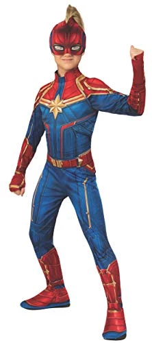 Rubie's Official Marvel, Captain Marvel Hero Suit Classic Childs Costume, Kids Superhero Fancy Dress