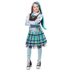 Rubies Official Monster High Frankie Stein Deluxe Girls Costume, Kids Fancy Dress