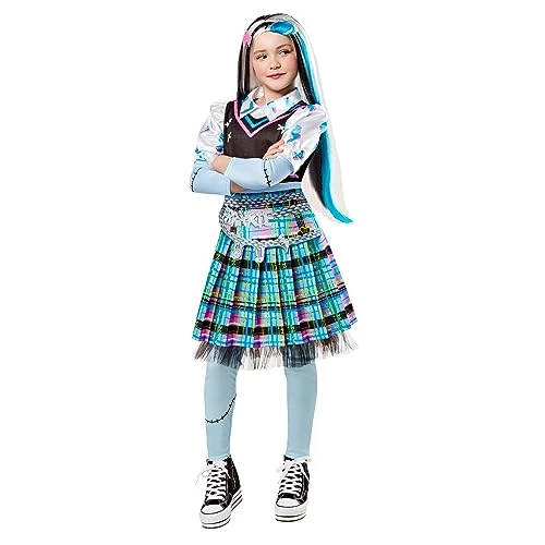 Rubies Official Monster High Frankie Stein Deluxe Girls Costume, Kids Fancy Dress 3 Rubies Official Monster High Frankie Stein Deluxe Girls Costume, Kids Fancy Dress