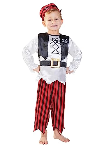 Rubie's Official Raggy Pirate Boy Costume, Kids Fancy Dress 4 Rubie's Official Raggy Pirate Boy Costume, Kids Fancy Dress - Image 2
