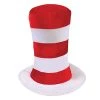 Cat Fancy Dress Red & White Striped Hat In The Shape Of A Top Hat Adults &Childs -Rubie's Shop 41KLSXnV6NL