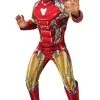 Rubie's Official Marvel Avengers Endgame Iron Man Deluxe Costume, Adult Superhero Fancy Dress -Rubie's Shop 41KuOsay1uL