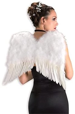 Rubie's 1968NS Official Angel Feather Wings, Women's, White, One Size