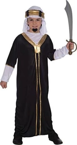 Bristol Novelty CC259 Sultan Costume Set | For Kids | Black And White, Medium -Rubie's Shop 41NxE4Q1YL. AC 1