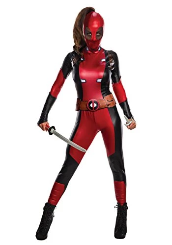 Rubie's Official Disney Marvel Deadpool Womens Costume, Secret Wishes Range 3 Rubie's Official Disney Marvel Deadpool Womens Costume, Secret Wishes Range
