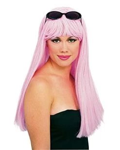 Rubie's Official Adult's Glamour Wig - Light Pink - One Size