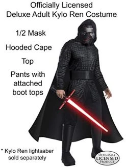 Rubie's Official Disney Star Wars Ep 9 Kylo Ren Deluxe Costume, Adult Fancy Dress -Rubie's Shop 41RF5MKyW4L
