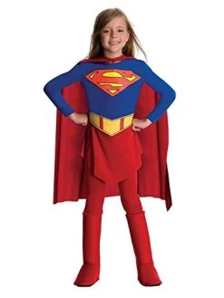 Rubie's Official DC Comics Supergirl Deluxe Girls Costume, Kids Fancy Dress Super Hero