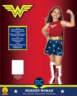 Rubie's Official DC Wonder Woman Deluxe Girls Costume, Kids Fancy Dress Super Hero -Rubie's Shop 41S9T3TPQvL 1