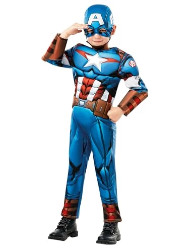 Rubie's Official Marvel Avengers Captain America Deluxe Childs Costume, Kids Superhero Fancy Dress 3 Rubie's Official Marvel Avengers Captain America Deluxe Childs Costume, Kids Superhero Fancy Dress