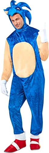 Rubie's Official Sonic The Hedgehog Adult Deluxe Costume Jumpsuit, Adult Fancy Dress 6 Rubie's Official Sonic The Hedgehog Adult Deluxe Costume Jumpsuit, Adult Fancy Dress - Image 4