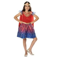 Rubie's Official DC Wonder Woman Deluxe Child Dress, Kids Superhero Fancy Dress