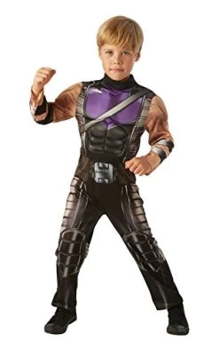 Rubie's Official Marvel Avengers Hawkeye Childs Costume, Kids Superhero Fancy Dress