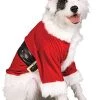 Official Rubie's Santa Claus Dog Costume, Christmas Pet Dress Up, Size Large