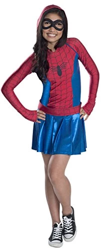 Rubie's Official Marvel Spider-Girl Hoodie Dress Childs Costume, Kids Superhero Fancy Dress