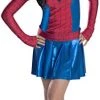 Rubie's Official Marvel Spider-Girl Hoodie Dress Childs Costume, Kids Superhero Fancy Dress -Rubie's Shop 41ZXyavQlIL