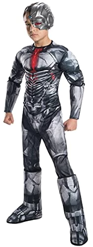 Rubie's Official DC Justice League Cyborg Deluxe Childs Costume, Kids Fancy Dress