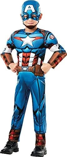 Rubie's Official Marvel Avengers Captain America Deluxe Childs Costume, Kids Superhero Fancy Dress 5 Rubie's Official Marvel Avengers Captain America Deluxe Childs Costume, Kids Superhero Fancy Dress - Image 3