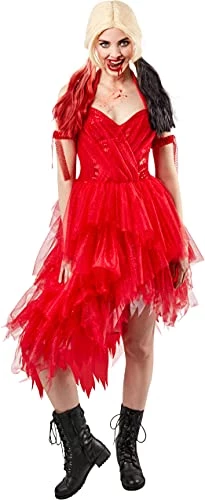 Rubie's Official Harley Quinn Ladies Red Dress Halloween Suicide Squad 2 Women’s Villain Costume 4 Rubie's Official Harley Quinn Ladies Red Dress Halloween Suicide Squad 2 Women’s Villain Costume - Image 2