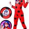 Rubie's Official Miraculous Ladybug Deluxe Child's Costume With Eye Mask -Rubie's Shop 41d55qmbzBL 2