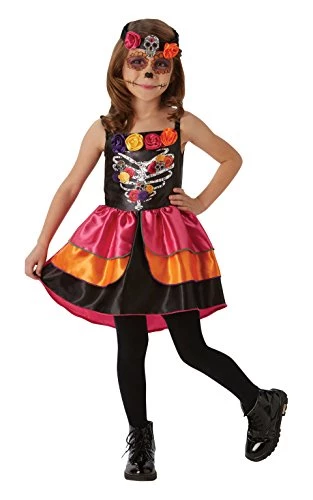 Rubie's Official Sugar Skull Day Of The Dead Halloween Girls Costume 3 Rubie's Official Sugar Skull Day Of The Dead Halloween Girls Costume