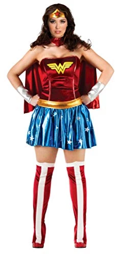 Rubie's Official Wonder Woman Adult Costume - Ladies Plus Size , Red