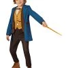 Rubie's Official Fantastic Beasts Warner Bros Newt Scamander Deluxe Childs Costume, Kids Fancy Dress -Rubie's Shop 41hjaLFD2yL