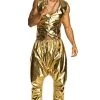 Rubie's Official MC Wrapper Gold Trousers, Adult's Disco Pants Fancy Dress, Size One Size 2 Rubie's Official MC Wrapper Gold Trousers, Adult's Disco Pants Fancy Dress, Size One Size -Rubie's Shop 41hp6T0gwhL