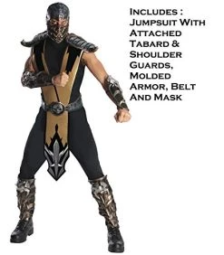Deluxe Scorpion Mortal Kombat Costume For Men -Rubie's Shop 41kb3OfusL