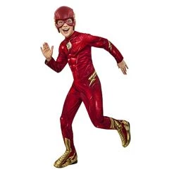 Rubie's Boys DC Comics Flash The Movie Costume Jumpsuit And Mask, Kids Fancy Dress