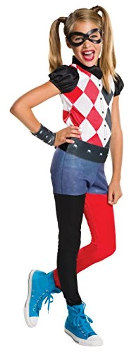 Rubie's Official DC Super Hero Girl's Harley Quinn Costume, Kids Super Villain Fancy Dress 3 Rubie's Official DC Super Hero Girl's Harley Quinn Costume, Kids Super Villain Fancy Dress
