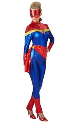 Rubie's Official Captain Marvel Ladies Costume, Adult Superhero Fancy Dress