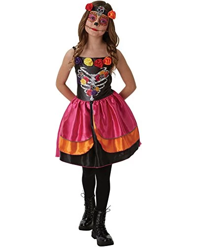 Rubie's Official Sugar Skull Day Of The Dead Halloween Girls Costume 4 Rubie's Official Sugar Skull Day Of The Dead Halloween Girls Costume - Image 2