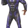 Rubie's Official Marvel Avengers Infinity War Black Panther Battle Suit Deluxe Costume, Adult Superhero Fancy Dress -Rubie's Shop 41m1QkSGj L