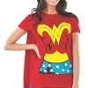 Rubie's Official DC Comics Wonder Woman Ladies Dress Up Kit, Super Hero Tshirt Top, Headpiece & Cape -Rubie's Shop 41mBECGbUL 1