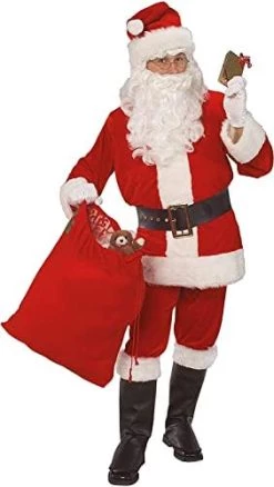 Rubie's Velour Santa Suit With Beard And Wig -Rubie's Shop 41o3ifZ8xeL. AC