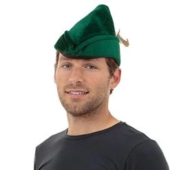Bristol Novelty BH531 Robin Hood Hat Soft Felt, Unisex-adult, Green, One Size