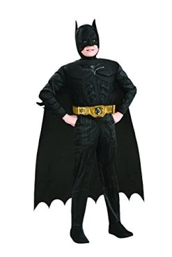 Rubie's Official DC Comics Warner Bros Dark Knight Batman Deluxe Muscle Chest Childs Costume