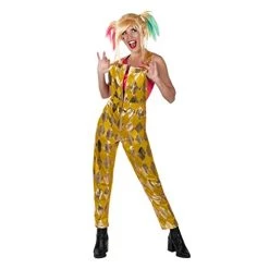 Official Rubie's DC Comic Harley Quinn Gold Jumpsuit Costume