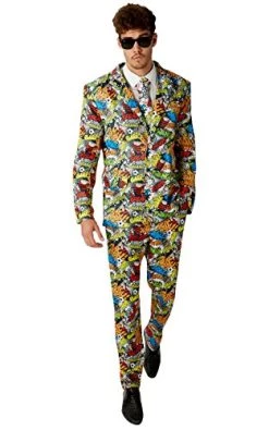 Rubie's Official The Beano Dennis The Menace, Mens Icon Suit, Loud Crazy Cartoon Suit