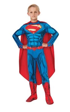 Rubie's Official DC Comics Superman Deluxe Boys Costume Outfit, Kids Fancy Dress Super Hero