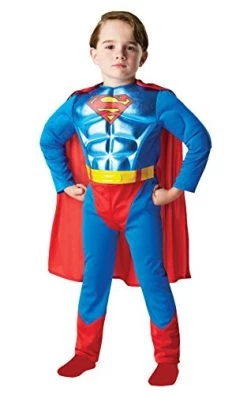 Rubie's Official DC Comics Superman Metallic Chest Costume, Childs Fancy Dress Super Hero