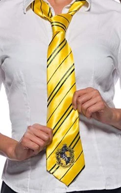Rubie's Official Harry Potter Hufflepuff Deluxe Tie, Costume Accessory Adults / Childs One Size Age 6 Years -Rubie's Shop 41v3jptT1L